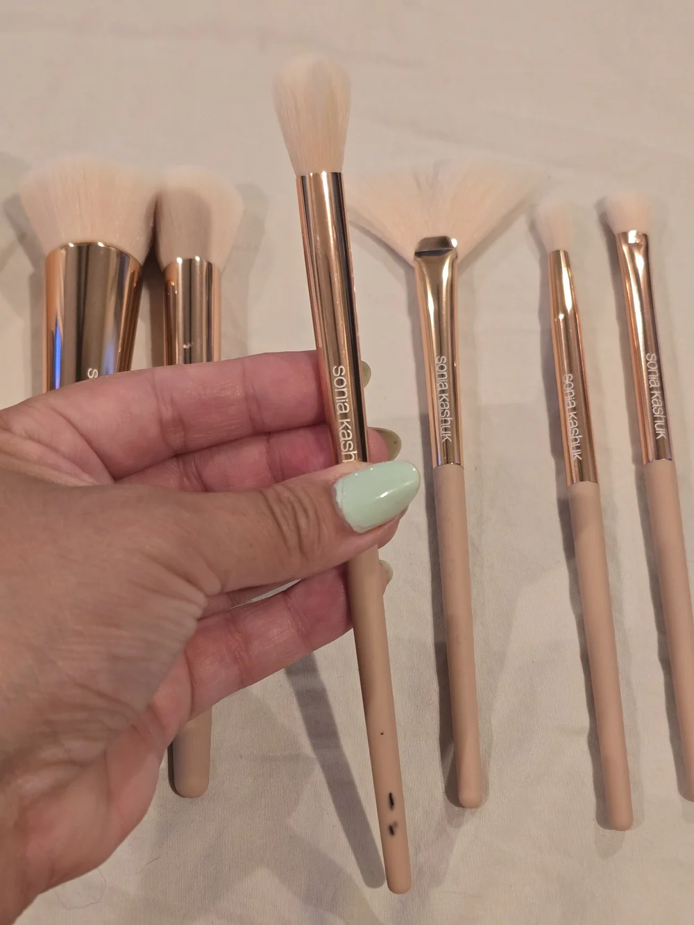 Sonia Kashuk 7-Piece Face Brush Set in Blush Pink and Rose Gold